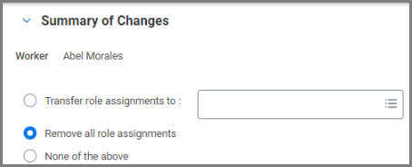 The Assigned To field is displayed. Selecting this field allows you to remove the role from the contingent worker.