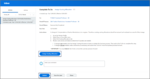 Assign Costing Allocation to-do in the inbox