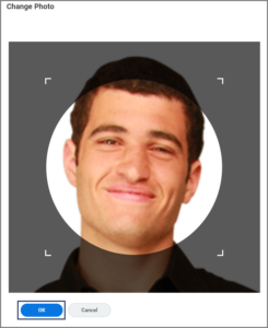 The Change your Photo window