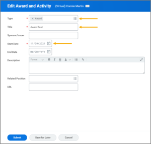 How to edit an achievement.