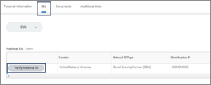 The IDs tab within the Worker Profile