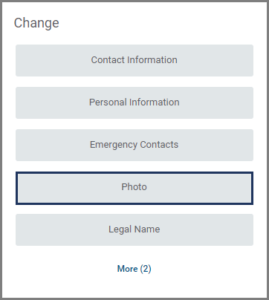 Photo Button under Change section