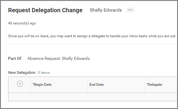 Request Delegation Change