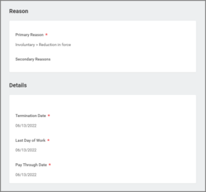 The Rescind Business Process for a termination event