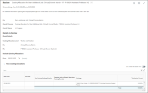 Review Costing Allocation inbox task