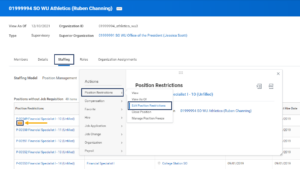 Finding position restrictions within a Supervisory Organization