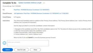 update the address in order to correct the error. 