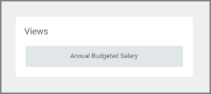 The Views menu with a sample report listed beneath