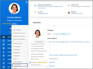 The Worker Profile with the edit other IDs link displayed