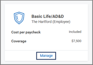 Basic Life/AD&D module shown with Manage link highlighted