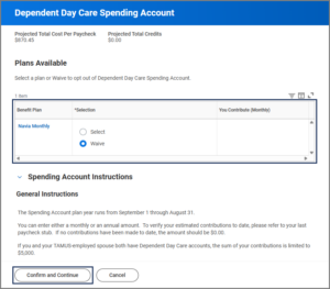 Dependent Day Care Spending Account