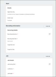 The summary view of the requisition. Review all information before submitting.