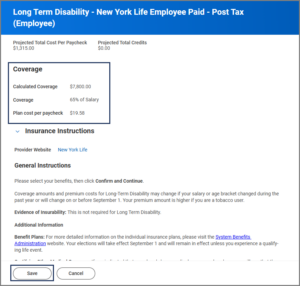 Long term disability plans available page