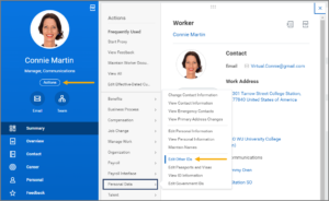 navigating to the edit other ids link from the worker profile