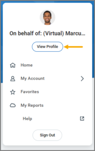 Navigating to the Worker Profile page