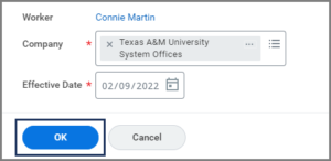 The company and effective date fields on the Complete Federal Elections page