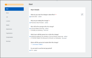 Display showing Start page of the guided editor with a set of primary questions and edit button highlighted for emphasis