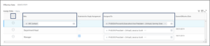 The Assign Roles Table emphasizing the plus sign icon, role column and assigned to column
