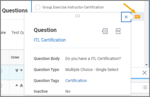 Expanded view after clicking ellipses to read the full question and see other specs for the question.