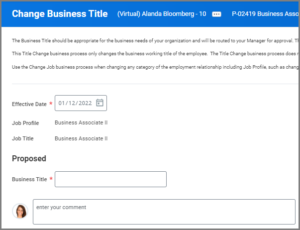 Change Business Title