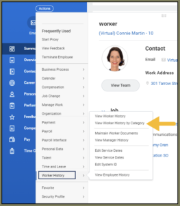 View Worker History by Category