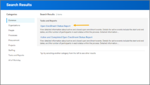 Status report page
