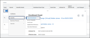 Initiation of the cancel open enrollment task