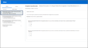 Complete the questionnaire