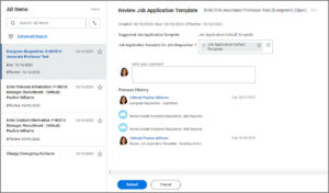The Review Job Application Template To Do, awaiting action in the Recruiting Partner's inbox