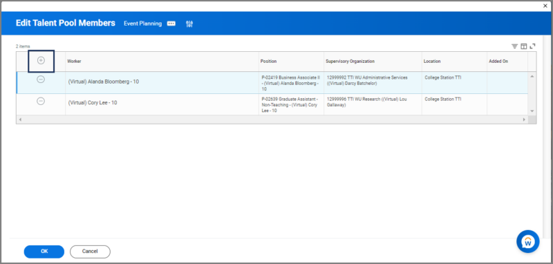 Add Members to the Talent Pool you created.