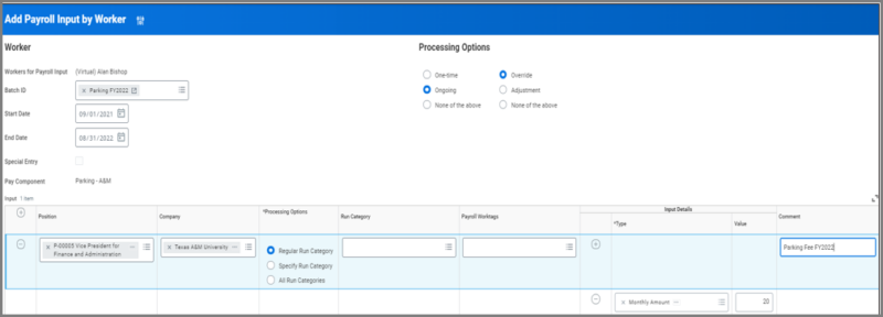 Add payroll input by worker page