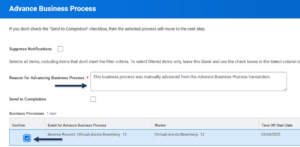 Advance Business Process manually