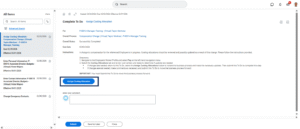 The Assign Costing Allocation Action Item in the inbox