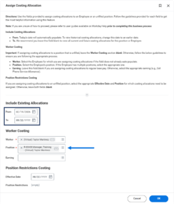 Assign Costing Allocations