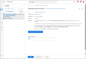 work contact change to do in workday inbox